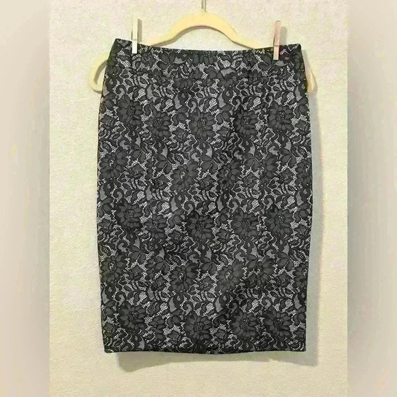 Worthington Dresses & Skirts - Whimsigoth Lace Pencil Skirt Witchy Fairy Grunge Floral Worthington Sz 4